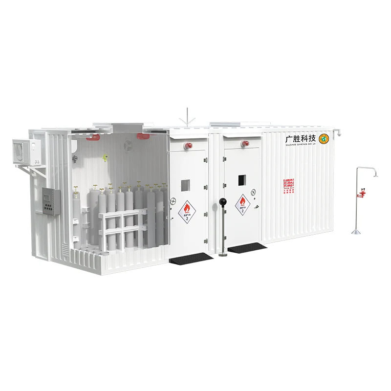 Складиште со контејнери за складирање на гасни цилиндри отпорни на експлозија